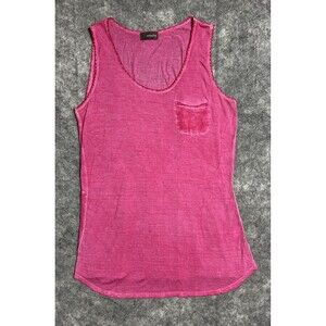 Crosby 100% Rayon Lightweight Sleeveless Top Woman’s S/M Hot Pink Tank Pocket